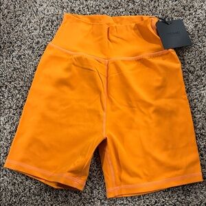 Meshki Bright Orange Activewear Shorts